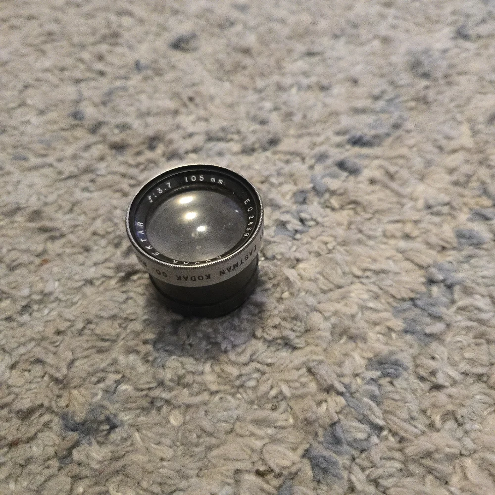 Vintage Kodak Ektar 105mm f/3.7 Lens - Rare Medium Format Glass